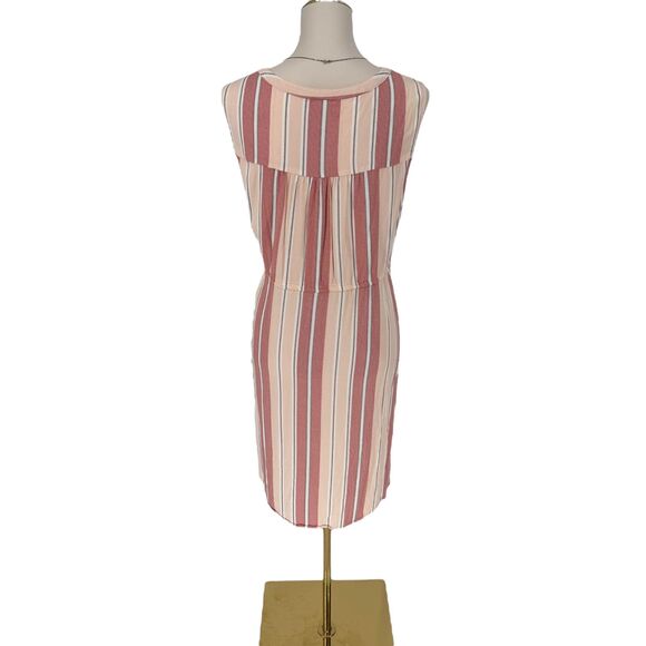 Torrid Mini Shirt Challis Dress 2X 18 20 Pink Stripe Zip Front Sleeveless READ - Picture 12 of 16